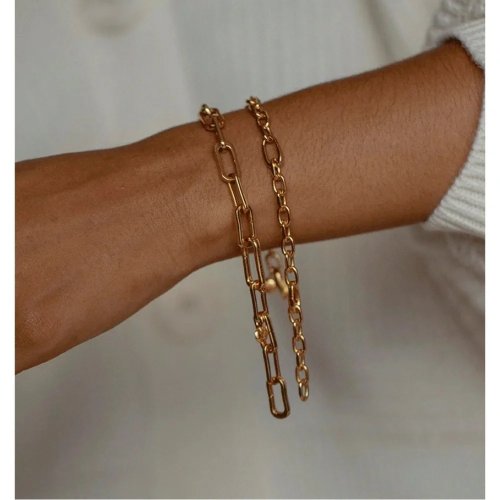 MONICA VINADER Alta Capture Mini Link Charm Bracelet O/S - Picture 8 of 12